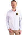 LAFC Cutter & Buck Virtue Eco Pique Recycled Quarter Zip Mens Big & Tall Pullover White Front Thumbnail Image