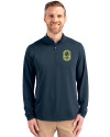Nashville SC Cutter & Buck Virtue Eco Pique Recycled Quarter Zip Mens Big & Tall Pullover Navy Blue Front Thumbnail Image