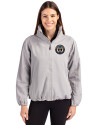 Philadelphia Union Cutter & Buck Charter Eco Recycled Womens Full-Zip Jacket Polished Medium Gray Front Thumbnail Image