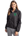 Seattle Sounders FC Cutter & Buck Charter Eco Recycled Womens Full-Zip Jacket Black Front Thumbnail Image
