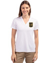 LAFC Cutter & Buck Forge Eco Heathered Stretch Womens Blade Top White Front Thumbnail Image