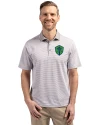 Seattle Sounders FC Cutter & Buck Virtue Eco Pique Micro Stripe Recycled Mens Big & Tall Polo Polished/White Front Thumbnail Image