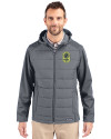 Nashville SC Cutter & Buck Evoke Hybrid Softshell Recycled Full Zip Mens Hooded Jacket Elemental Grey Front Thumbnail Image