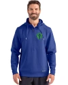 Seattle Sounders FC Cutter & Buck Roam Epic Versatility Half Zip Recycled Mens Hooded Pullover Tour Blue Front Thumbnail Image
