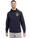 Nashville SC Cutter & Buck Roam Epic Versatility Half Zip Recycled Mens Hooded Pullover Navy Blue Front Thumbnail Image