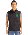 Seattle Sounders FC Cutter & Buck Charter Eco Recycled Mens Full-Zip Vest Black Front Thumbnail Image