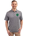 Seattle Sounders FC Cutter & Buck Forge Eco Double Stripe Stretch Recycled Mens Polo Navy Blue/White Front Thumbnail Image