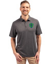 Seattle Sounders FC Cutter & Buck Forge Eco Stretch Recycled Mens Big & Tall Polo Dark Black Heather Front Thumbnail Image
