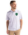 Seattle Sounders FC Cutter & Buck Pike Eco Pebble Print Stretch Recycled Mens Polo White Front Thumbnail Image