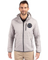 Philadelphia Union Cutter & Buck Rainier Primaloft Eco Mens Full Zip Hooded Jacket Polished Medium Gray Front Thumbnail Image