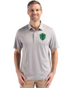 View image 7: Seattle Sounders FC Cutter & Buck Forge Recycled Fine Line Stripe Four-Way Stretch Mens Polo Polished/White Front