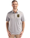 LAFC Cutter & Buck Forge Epic Confidence Fine Line Stripe Stretch Recycled Mens Polo Polished/White Front Thumbnail Image