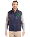 Seattle Sounders FC Cutter & Buck Rainier PrimaLoft® Mens Eco Insulated Full Zip Puffer Vest Dark Navy Front Thumbnail Image