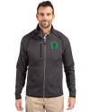 Seattle Sounders FC Cutter & Buck Mainsail Sweater-Knit Mens Full Zip Jacket Charcoal Heather Front Thumbnail Image