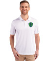 Seattle Sounders FC Cutter & Buck Prospect Eco Textured Stretch Recycled Mens Big & Tall Polo White Front Thumbnail Image