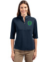 Seattle Sounders FC Cutter & Buck Virtue Eco Pique Recycled Half Zip Pullover Womens Hoodie Navy Blue Front Thumbnail Image