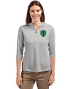 Seattle Sounders FC Cutter & Buck Virtue Eco Pique Recycled Half Zip Pullover Womens Hoodie Polished Medium Gray Front Thumbnail Image