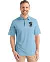 Minnesota United FC Cutter & Buck Virtue Eco Pique Recycled Mens Polo Atlas Light Blue Front Thumbnail Image