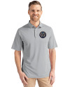 Philadelphia Union Cutter & Buck Virtue Eco Pique Recycled Mens Polo Polished Medium Gray Front Thumbnail Image