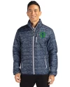 Seattle Sounders FC Cutter & Buck Rainier PrimaLoft® Mens Eco Insulated Full Zip Printed Puffer Jacket Dark Navy Front Thumbnail Image