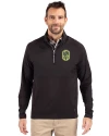 Nashville SC Cutter & Buck Adapt Eco Knit Hybrid Recycled Mens Quarter Zip Black Front Thumbnail Image