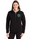 Seattle Sounders FC Cutter & Buck Cascade Eco Fleece Womens Pullover Jacket Black Front Thumbnail Image