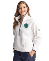 Seattle Sounders FC Cutter & Buck Cascade Eco Fleece Womens Pullover Jacket Shell/Navy Blue Front Thumbnail Image