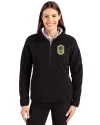 Nashville SC Cutter & Buck Cascade Eco Fleece Womens Pullover Jacket Black Front Thumbnail Image