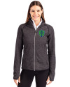 Seattle Sounders FC Cutter & Buck Mainsail Sweater-Knit Womens Full Zip Jacket Charcoal Heather Front Thumbnail Image
