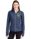 View image 4: Nashville SC Cutter & Buck Mainsail Sweater-Knit Womens Full Zip Jacket Liberty Navy Heather Front