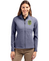 Nashville SC Cutter & Buck Adapt Eco Knit Heather Recycled Womens Full Zip Navy Blue Heather Front Thumbnail Image