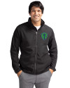 Seattle Sounders FC Cutter & Buck Charter Eco Recycled Mens Full-Zip Jacket Black Front Thumbnail Image