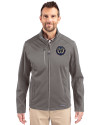 Philadelphia Union Cutter & Buck Evoke Softshell Recycled Full Zip Mens Jacket Elemental Grey Front Thumbnail Image