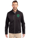 Seattle Sounders FC Cutter & Buck Evoke Softshell Recycled Full Zip Mens Jacket Black Front Thumbnail Image
