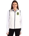 Nashville SC Cutter & Buck Cascade Eco Fleece Womens Vest Shell/Navy Blue Front Thumbnail Image