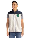 Seattle Sounders FC Cutter & Buck Cascade Eco Fleece Mens Vest Shell/Navy Blue Front Thumbnail Image