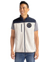 Philadelphia Union Cutter & Buck Cascade Eco Fleece Mens Vest Shell/Navy Blue Front Thumbnail Image