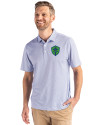 Seattle Sounders FC Cutter & Buck Pike Eco Symmetry Print Stretch Recycled Mens Polo White/Tour Blue Front Thumbnail Image