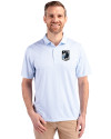 Minnesota United FC Cutter & Buck Pike Eco Symmetry Print Stretch Recycled Mens Polo White/Atlas Front Thumbnail Image