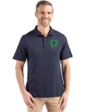 View image 13: Seattle Sounders FC Cutter & Buck Coastline Recycled Double Peached Mens Polo Navy Blue Front