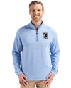 Minnesota United FC Cutter & Buck Peshastin Fleece Recycled Mens Half Zip Pullover Atlas Heather Front Thumbnail Image