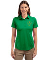Notre Dame Fighting Irish College Football Playoff 2025 Sugar Bowl Champions Cutter & Buck Prospect Eco Textured Stretch Recycled Womens Short Sleeve Polo Kelly Green Front Thumbnail Image