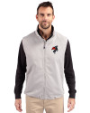 Texas Tech Red Raiders College Vault- Cutter & Buck Charter Eco Recycled Mens Full-Zip Vest Polished Medium Gray Front Thumbnail Image