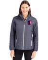 St. Louis City SC Cutter & Buck Rainier PrimaLoft®  Womens Eco Insulated Full Zip Puffer Jacket Anthracite Melange Front Thumbnail Image