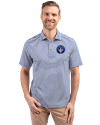 CF Montréal Cutter & Buck Virtue Eco Pique Stripe Recycled Mens Big and Tall Polo Tour Blue Front Thumbnail Image