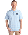 Vancouver Whitecaps FC Cutter & Buck Virtue Eco Pique Stripe Recycled Mens Big and Tall Polo Atlas Light Blue Front Thumbnail Image