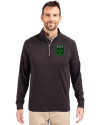 Austin FC - Cutter & Buck Adapt Eco Knit Stretch Recycled Mens Big and Tall Quarter Zip Pullover Black Front Thumbnail Image