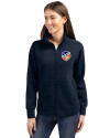 FC Cincinnati Cutter & Buck Roam Epic Versatility Full Zip Recycled Womens Jacket Navy Blue Front Thumbnail Image