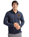 Real Salt Lake Cutter & Buck Advantage Eco Tri-Blend Pique Mens Long Sleeve Polo Liberty Navy Front Thumbnail Image
