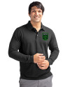Austin FC - Cutter & Buck Advantage Eco Tri-Blend Pique Mens Long Sleeve Polo Black Front Thumbnail Image